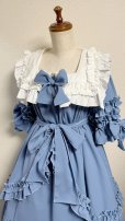 画像8: 半袖シャーリングドレス【水色】