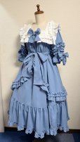 画像7: 半袖シャーリングドレス【水色】