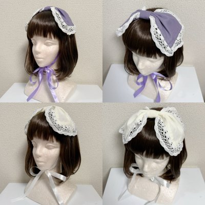 画像1: リボンヘッドドレス