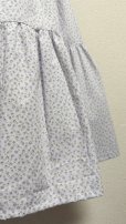 画像2: ハンドメイド2段ティアードスカート【小花柄ラベンダー系・70cm丈】 (2)