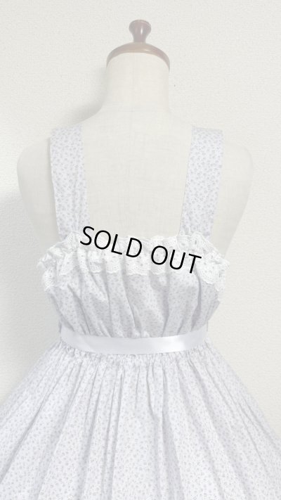 画像9: デイリーシャーリングジャンパースカート【小花柄・ラベンダー系・108c丈】