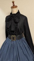 画像5: ハンドメイド3段ティアードスカート【緑チェック柄・67cm丈】 (5)