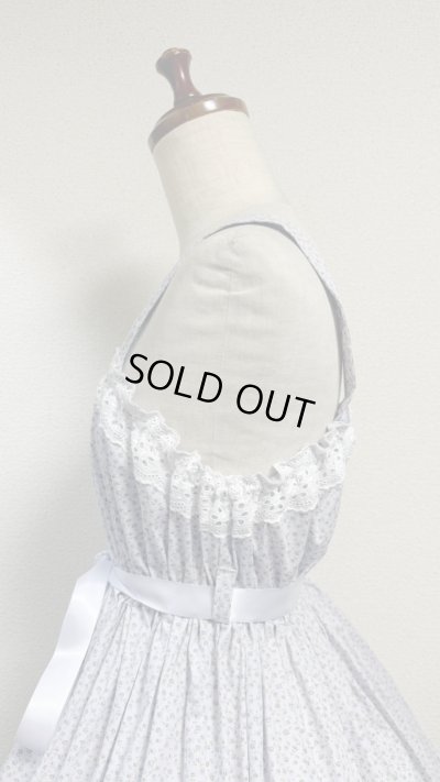 画像7: デイリーシャーリングジャンパースカート【小花柄・ラベンダー系・108c丈】