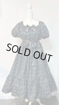 デイリーシャーリングワンピース【未確認飛行物体柄黒系・108cm丈】