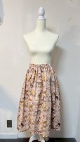 画像6: ハンドメイドギャザースカート【ネコ柄ピンク系・70cm丈】