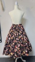 画像3: ハンドメイドギャザースカート【和柄黒系・70cm丈】