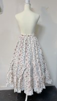 画像5: ハンドメイドギャザースカート【花柄白・83cm丈】
