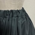 画像3: ハンドメイドギャザースカート4【黒無地×生成トーション裾綿レース・70cm丈】