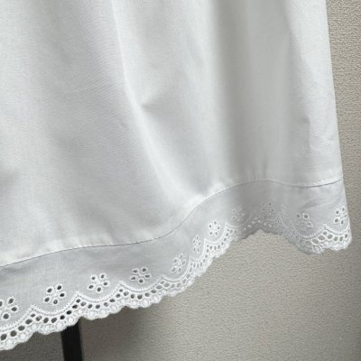 画像2: レギュラーペチコート【オフ白×綿レース付・55cm丈】