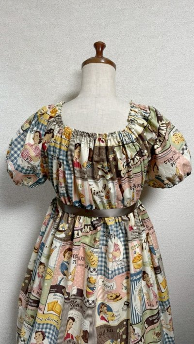 画像8: デイリーシャーリングワンピース【レトロ柄・レギュラーサイズ】