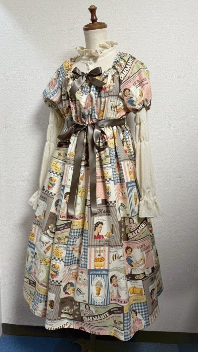 画像9: デイリーシャーリングワンピース【レトロ柄・レギュラーサイズ】