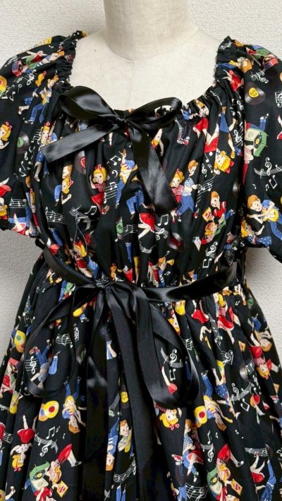 画像2: デイリーシャーリングワンピース【ロカビリー柄・レギュラーサイズ】