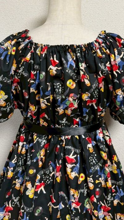 画像8: デイリーシャーリングワンピース【ロカビリー柄・レギュラーサイズ】