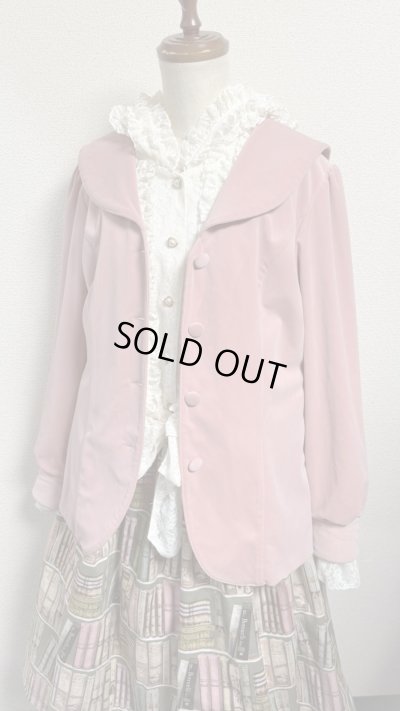 画像5: 3ハンドメイドギャザースカート【本棚柄ピンク系・66cm丈】