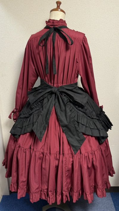 画像24: ハートエプロン＋スカートセット【黒】