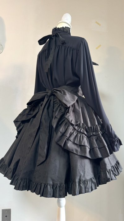 画像5: ハートエプロン＋スカートセット【黒】