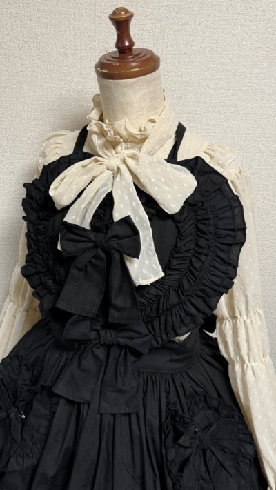 画像27: ハートエプロン＋スカートセット【黒】