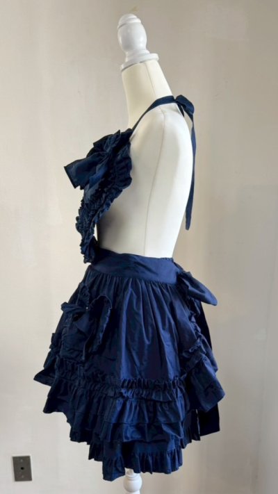 画像8: ハートエプロン＋スカートセット【紺】