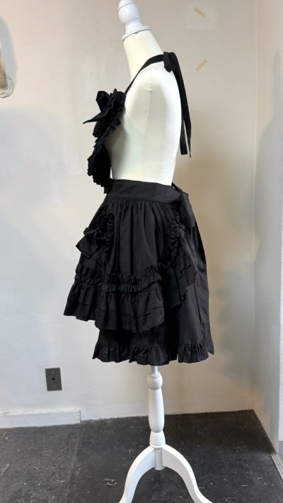 画像7: ハートエプロン＋スカートセット【黒】