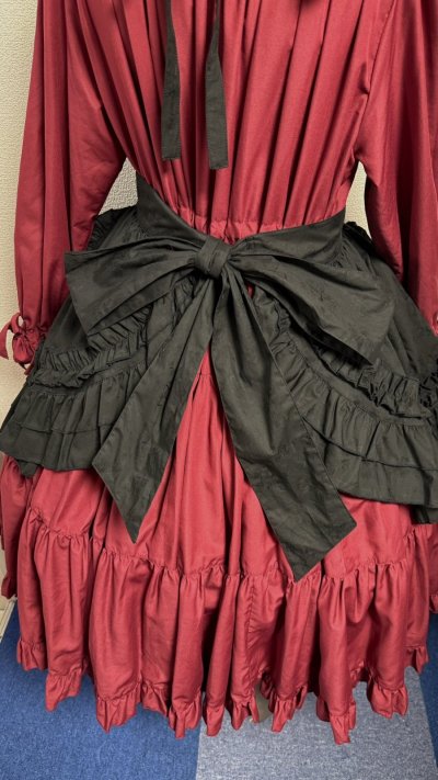 画像25: ハートエプロン＋スカートセット【黒】