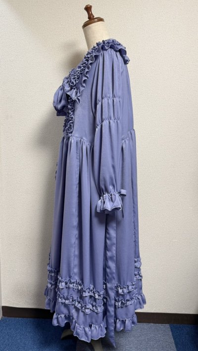 画像13: 大衿フリルワンピース【ラベンダー・ポリエステル生地】