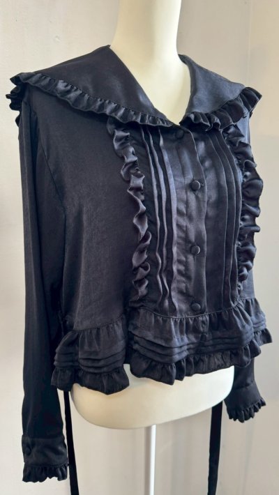 画像2: セーラーオーバーブラウス【黒】