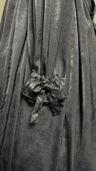 画像5: 大衿フリルワンピース【黒・ポリエステル生地】