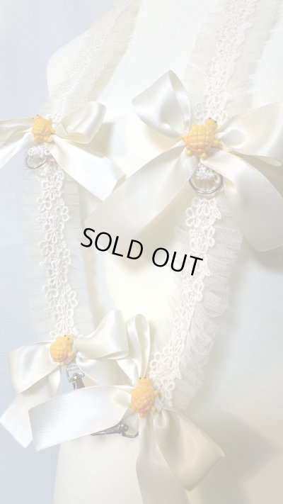 画像2: スマホネックストラップ　カメ×アイボリーリボン（108cm）