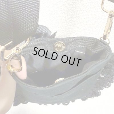 画像3: お出かけカメちゃん　スマホサコッシュ　（黒レース×白カメちゃん）