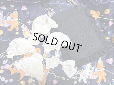 画像5: お出かけカメちゃん　スマホサコッシュ　（黒レース×白カメちゃん）