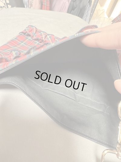 画像3: お出かけカメちゃん　サコッシュ　（赤チェック×白カメちゃん）