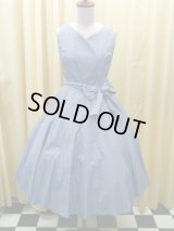 【Sale商品】プレーンサーキュラーワンピース・紺ギンガム【Ｍサイズ】