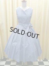 【Sale商品】プレーンサーキュラーワンピース・紺ギンガム【Ｍサイズ】