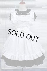 【Sale商品】エプロン付きOP【無地黒】