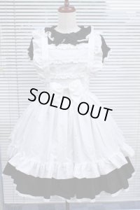【Sale商品】エプロン付きOP【無地黒】