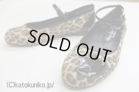 【Sale50％OFF】ハートストラップバレエシューズ【豹柄・Ｓ】