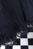 画像3: 【Sale商品】ハイウエストサーキュラースカート【黒×白水玉柄】 (3)