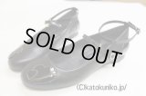 【Sale50％OFF】ハートストラップバレエシューズ【黒・Ｓ】