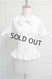 【Sale商品】両山フリルブラウス【オフ白】