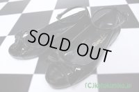 【Sale30％OFF】リボンコンビバレエシューズ【黒・LL】