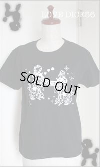 フラッグプードル柄Tシャツ【ブラック】Mサイズ