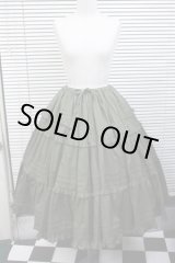 画像: タック入りティアードペチコート【70c丈：カーキグリーン】
