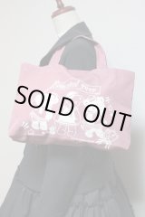 画像: アイドルベアトートBAG【ピンク×白プリント】