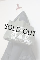 画像: アイドルベアトートBAG【カーキ×白プリント】