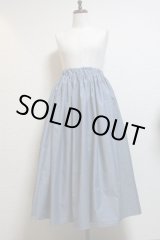 画像: ハンドメイドギャザースカート【水色・86c丈】