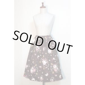 画像: ハンドメイドギャザースカート【エンジェルブーケ柄・62丈】