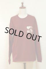 画像: 【Sale 30%　OFF】PhysicalDrop長袖Tシャツ【バーガンディ×ナチュラル・M】