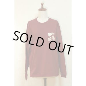 画像: 【Sale 30%　OFF】PhysicalDrop長袖Tシャツ【バーガンディ×ナチュラル・M】