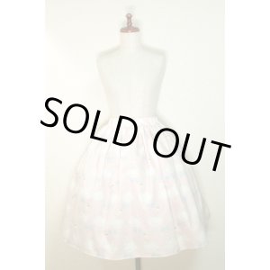 画像: ハンドメイドスカート【スワン柄・57丈】
