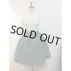 画像: ハンドメイドギャザースカート【グリーンチェック系・50c丈】